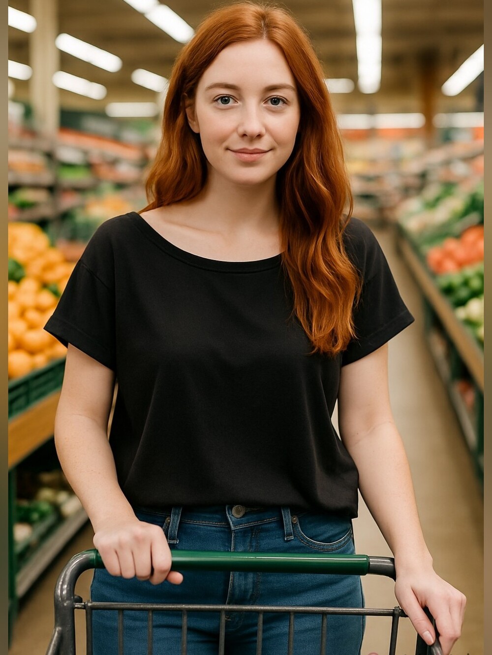 Boxy Black Cotton Blend Tee by Smash + Tess